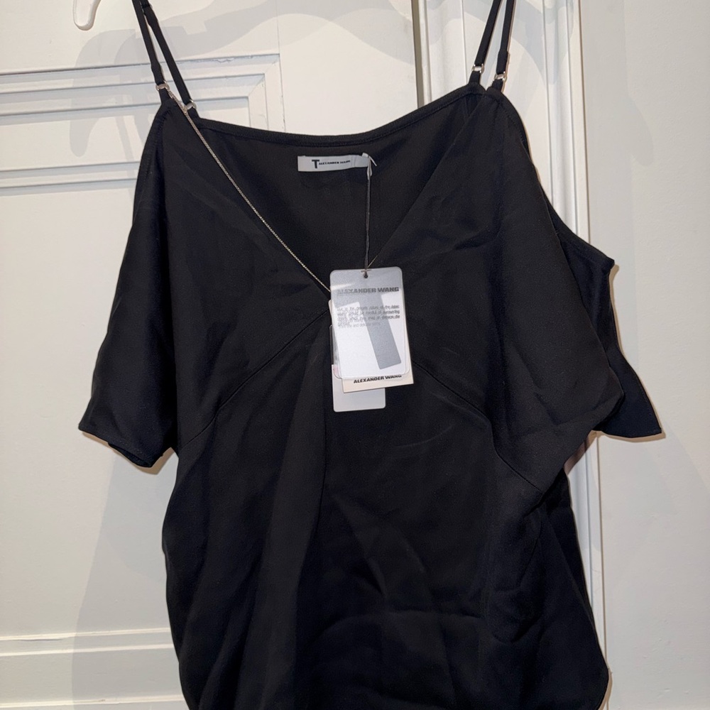 Alexander Wang Black Off-Shoulder Blouse